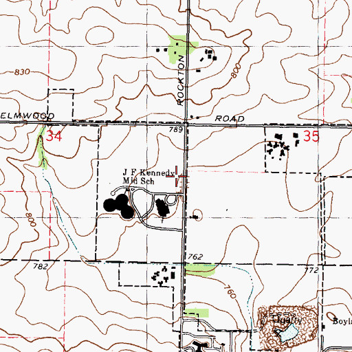 Topographic Map of Family Christian Fellowship Church, IL