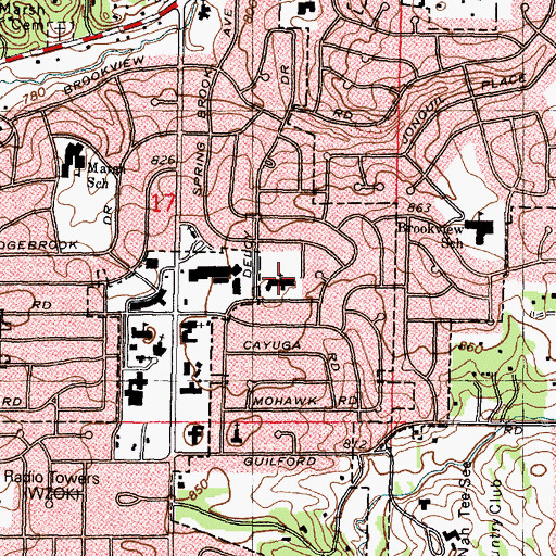 Topographic Map of Gloria Dei Lutheran Church, IL