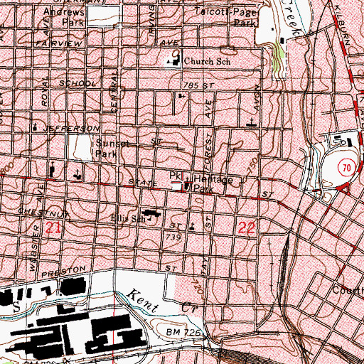 Topographic Map of Grace United Methodist Church, IL