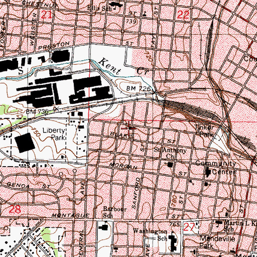 Topographic Map of Greater Galilee Baptist Church, IL