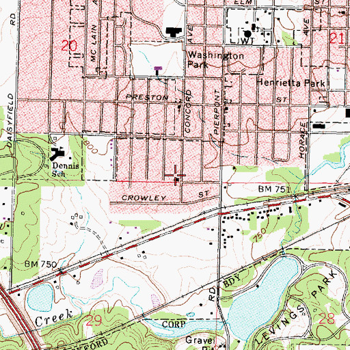 Topographic Map of Greater New Jerusalem Church of God in Christ, IL