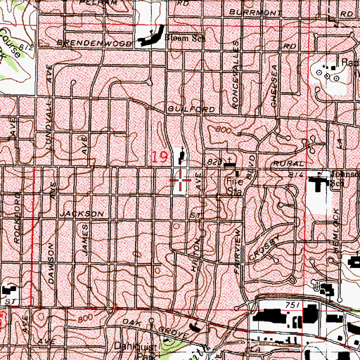 Topographic Map of Highland Playground, IL