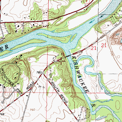Topographic Map of Hinchcliff Memorial Forest Preserve, IL