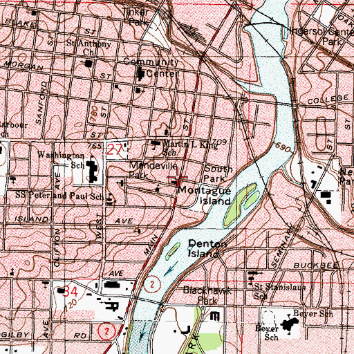Topographic Map of Holiness Church of God, IL