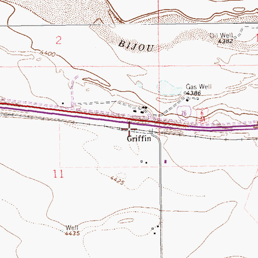 Topographic Map of Griffin, CO