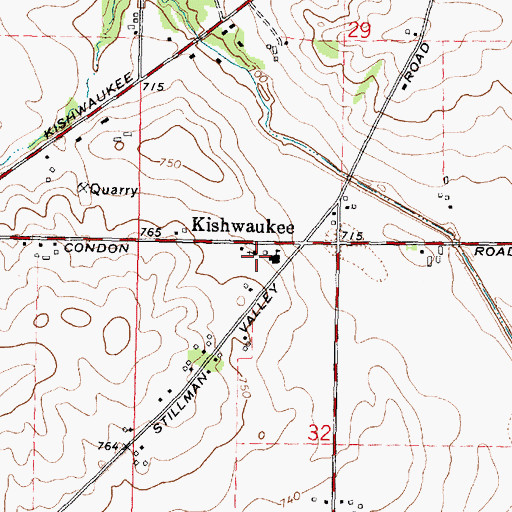 Topographic Map of Kishwaukee Community Presbyterian Church, IL