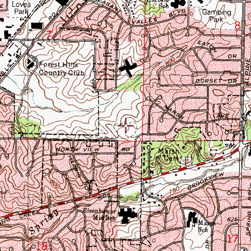 Topographic Map of Landstrom Park, IL