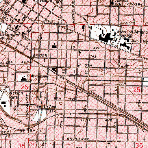 Topographic Map of Living Faith Tabernacle, IL