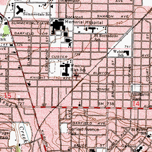 Topographic Map of Lutheran Church of the Good Shepherd, IL