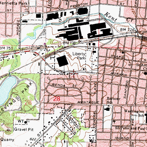 Topographic Map of Macedonia Baptist Church, IL