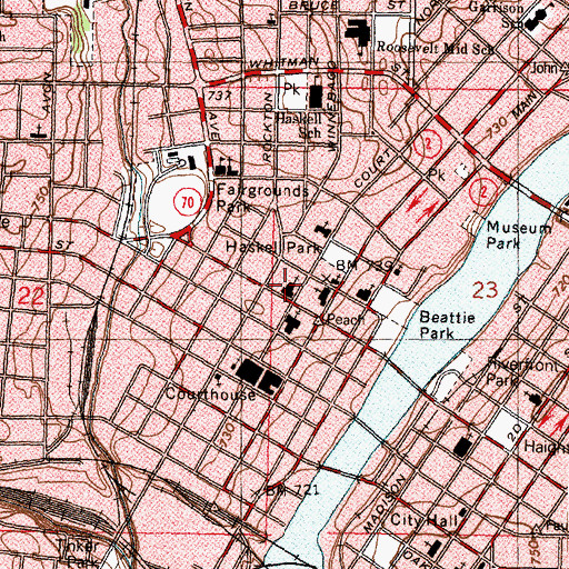 Topographic Map of Miracle Temple Church of God in Christ, IL