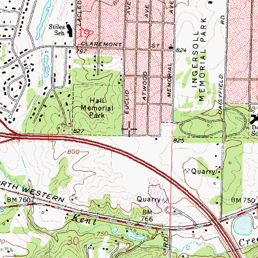 Topographic Map of Mount Zion Assembly Church, IL