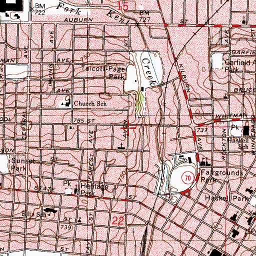 Topographic Map of Mount Zion Baptist Church, IL