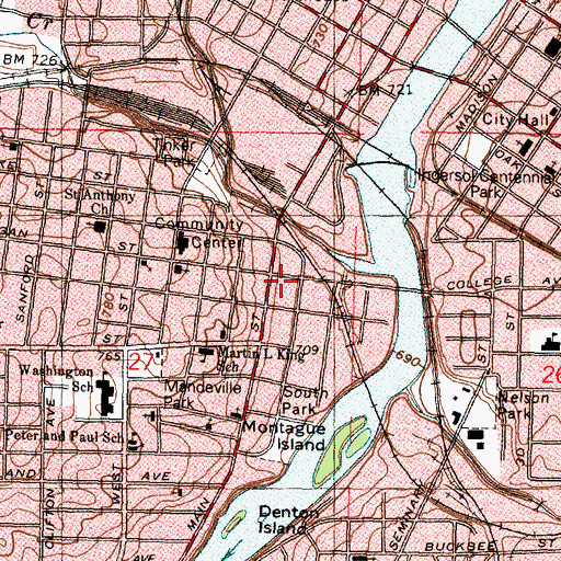 Topographic Map of Muhammads Mosque, IL