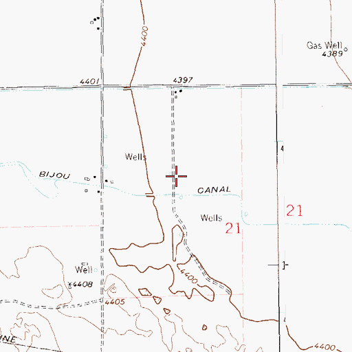 Topographic Map of Sand Arroyo Creek, CO