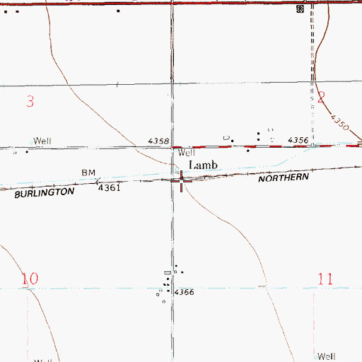Topographic Map of Lamb, CO