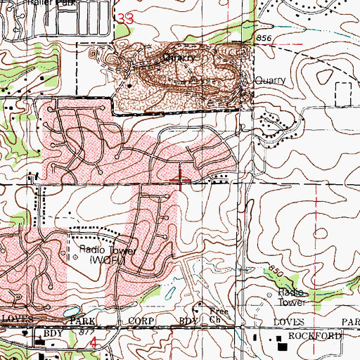 Topographic Map of Pentecostal Church of Jesus Christ, IL