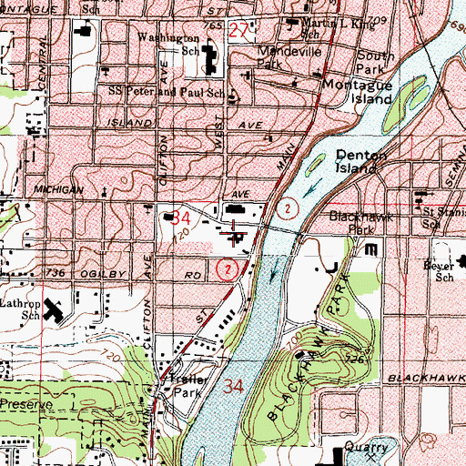 Topographic Map of Poor Clares Convent, IL