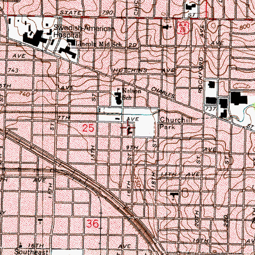 Topographic Map of Redeemer Lutheran Church, IL