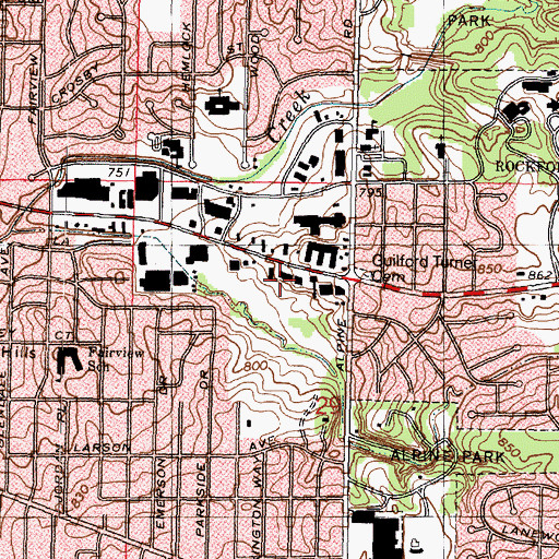Topographic Map of River Valley Community Church, IL