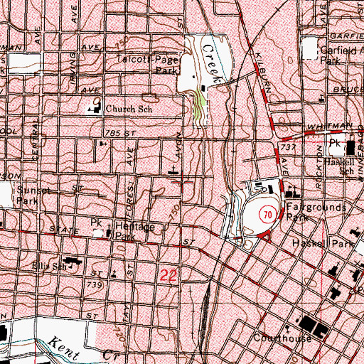 Topographic Map of Rock Valley Friends Meeting House, IL