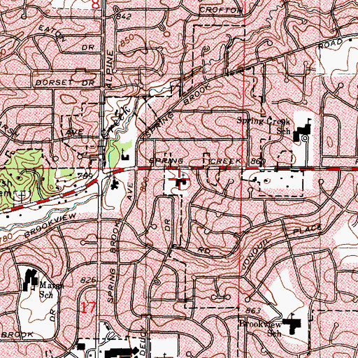 Topographic Map of Saint Anskars Episcopal Church, IL