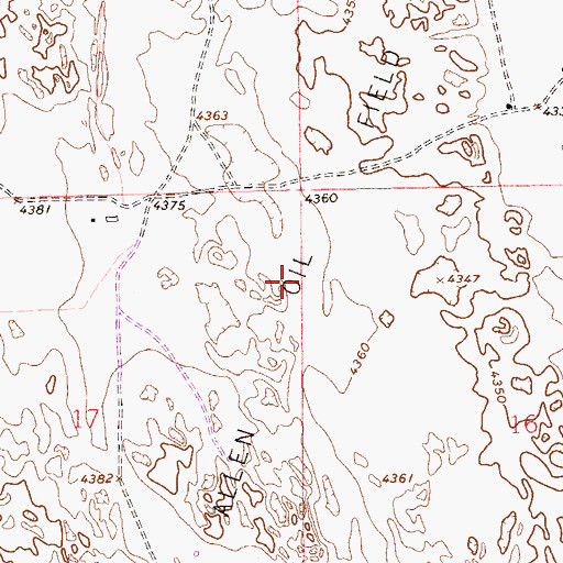 Topographic Map of Allen Oil Field, CO