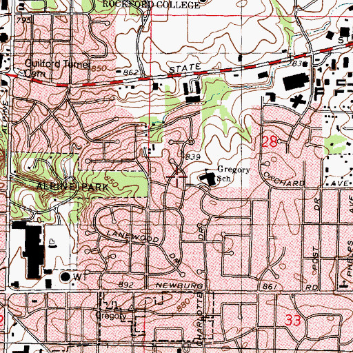 Topographic Map of Sovereign Grace Baptist Church, IL