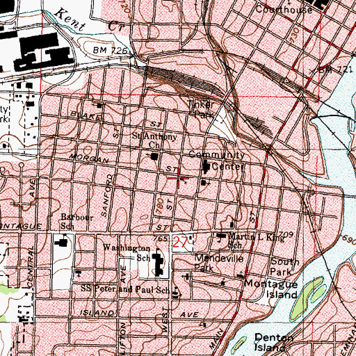 Topographic Map of Tabernacle Church of God in Christ, IL