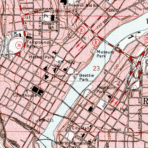 Topographic Map of Turtle Mound, IL