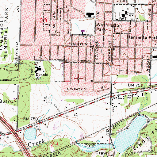 Topographic Map of Twelve Gates Church of God in Christ, IL