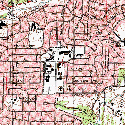 Topographic Map of Wesley House, IL