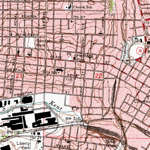 Topographic Map of West Side Church of God in Christ, IL