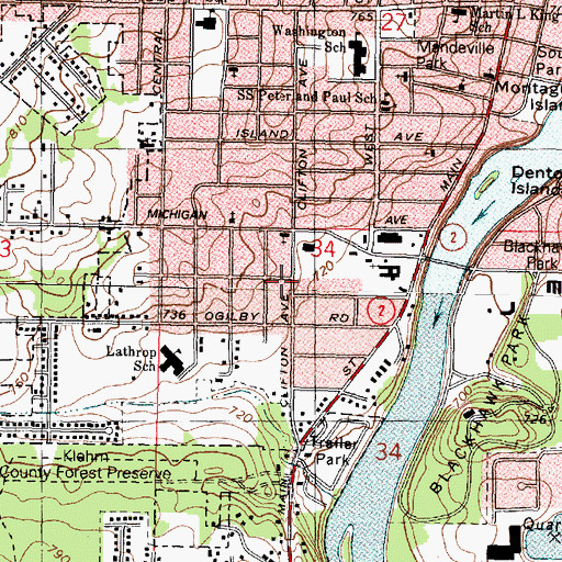 Topographic Map of Providence Baptist Church, IL