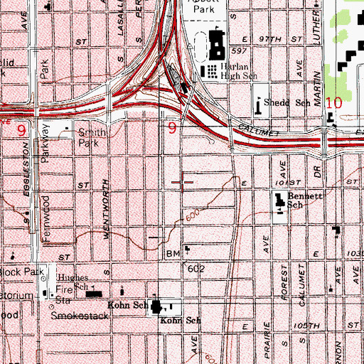 Topographic Map of Hephzibah Christian Academy, IL