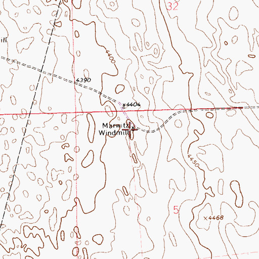 Topographic Map of Marwitz Windmill, CO