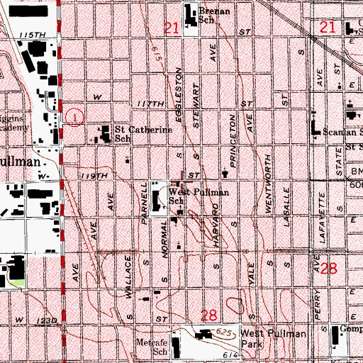 Topographic Map of Home Mission Pentecostal Tabernacle Church, IL