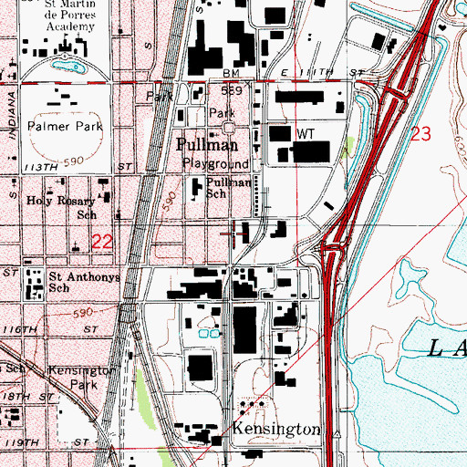 Topographic Map of Honeymoon Row, IL