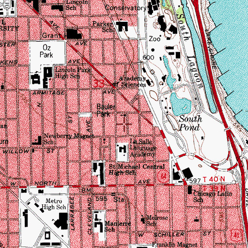 Topographic Map of House of Light, IL