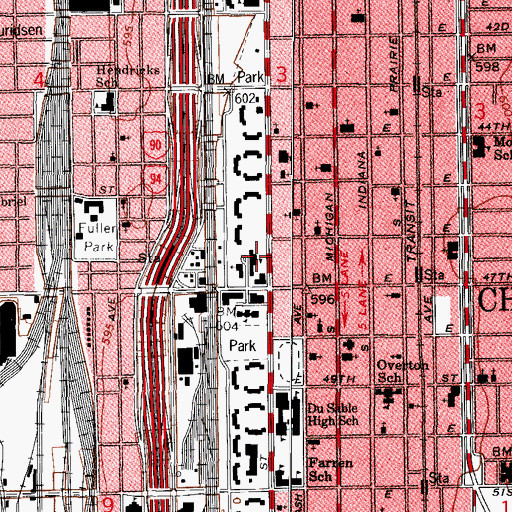 Topographic Map of Howalton School, IL