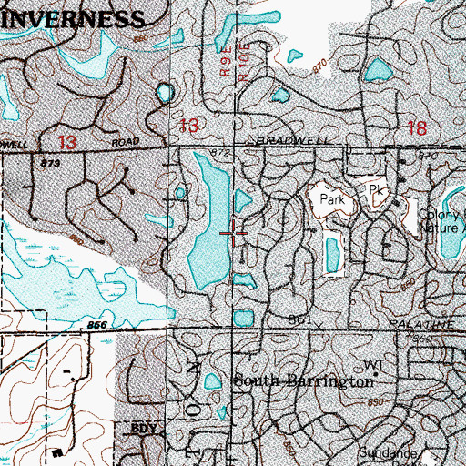 Topographic Map of Huntington Park, IL