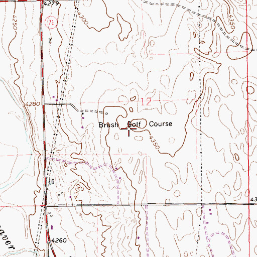 Topographic Map of Brush Golf Course (historical), CO