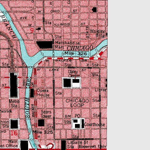Topographic Map of Garrick Garage, IL