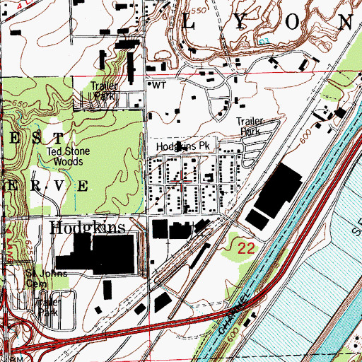 Topographic Map of Gary, IL