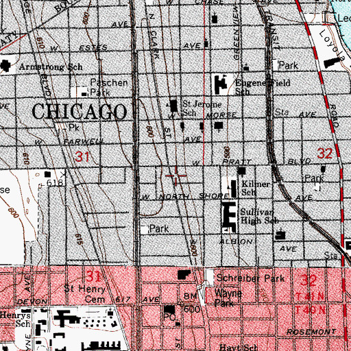 Topographic Map of Gen-Ki Karate and Kung Fu Center, IL