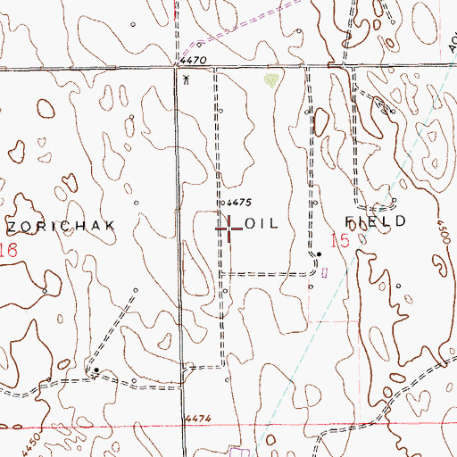 Topographic Map of Zorichak Oil Field, CO