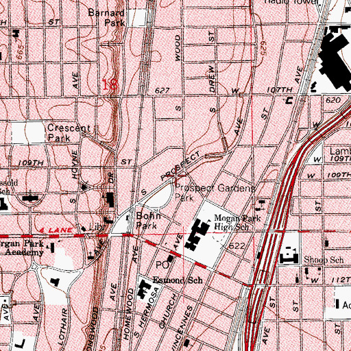 Topographic Map of German House, IL