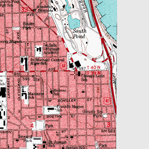 Topographic Map of Germania Club, IL