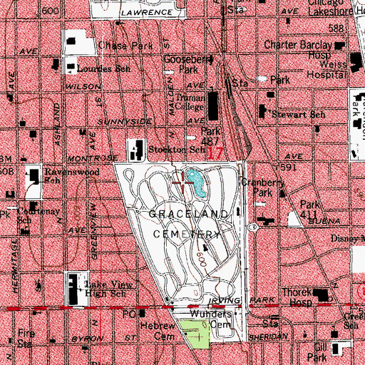 Topographic Map of Getty Tomb, IL