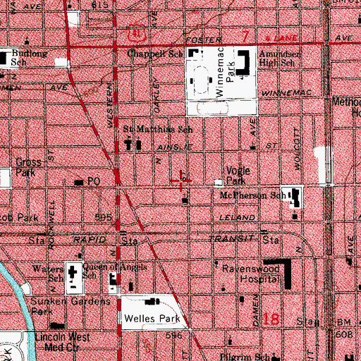 Topographic Map of Gilsun Martial Arts Center, IL